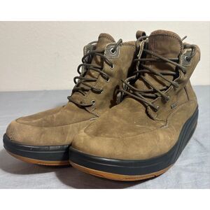 MBT Leather Heavy Duty Gortex Hiking Boots Brown Men Size 10.5 Rocker Sole
